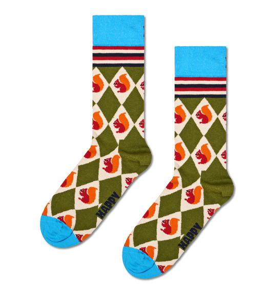 Happy Socks Squirrel Argyle Sock